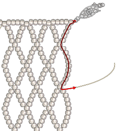 Miyuki seed bead Netted Necklace Instructions